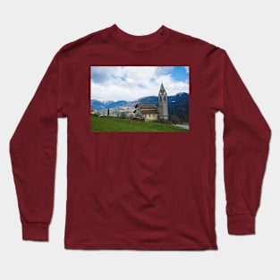 Church in Mione, North East Italy Long Sleeve T-Shirt